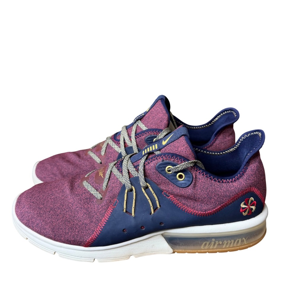 Nike Air Max Sequent 3 PRM VST Red Crush AR0253-600 Mens US 9 Running Shoes